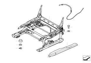 Front seat rail mechanical/single parts