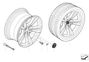 BMW 輕質合金輪輞 M V 型輪幅 299