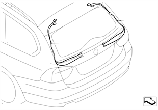 Rep. wiring harness, hinge on trunk lid