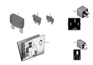 Single components for fuse housing