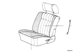 Potah sedadla přední