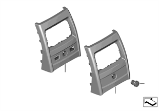 Mounting parts, center console, rear