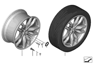 BMW 輕質合金輪輞 M 雙輪輻 435