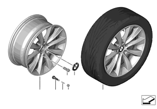 BMW 輕質鋁合金輪輞 V 型輪輻 425 - 18''