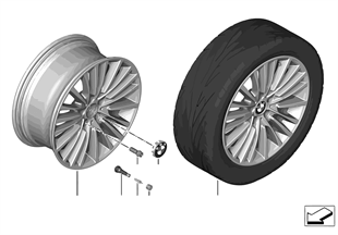 BMW 輕質鋁合金輪輞 多輪幅 455 - 19''