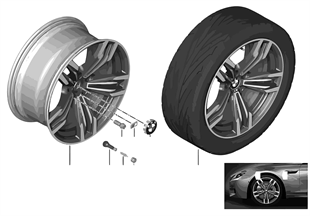 BMW 輕質鋁合金輪輞 M 雙輪輻 433 - 20''