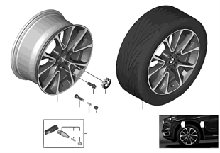 BMW 輕質鋁合金輪輞 星形輪輻 449 - 19''