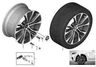 BMW 輕質合金輪輞 M 雙輪輻 599M