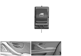 Switch, power window passenger side/rear
