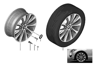 BMW 輕質鋁合金輪輞 V 型輪輻 387 - 18''