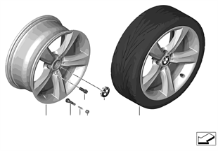 BMW 輕質鋁合金輪輞 雙輪輻 606-19''