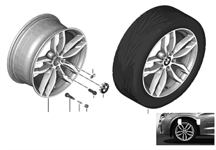 BMW 輕質鋁合金輪輞 M 雙輪輻 622 - 19"