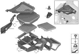 Microfilter/housing parts