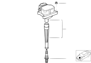Rod-type ignition coil