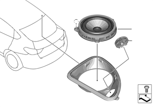 Single parts, speaker, D-pillar