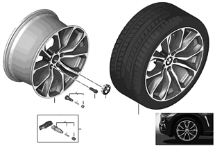 BMW 輕質鋁合金輪輞 V 式輪輻 597 - 20''
