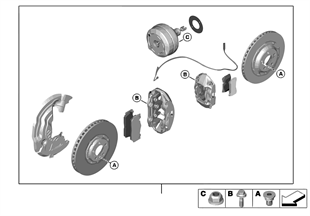 Retrofit kit M carbon-ceramic brakes