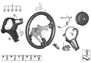 M Sports steering wheel airbag Alcantara