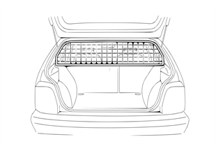 Luggage-compartment dividing grill